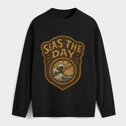 Seas The Day  - Classic Long Sleeve Shirt - Black
