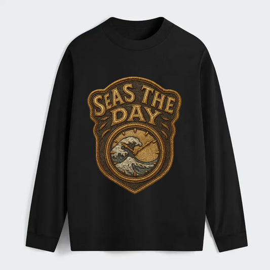 Seas The Day  - Classic Long Sleeve Shirt - Black