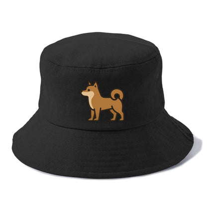 Shiba Inu - Red sesame flat side profile - Bucket Hat - Black