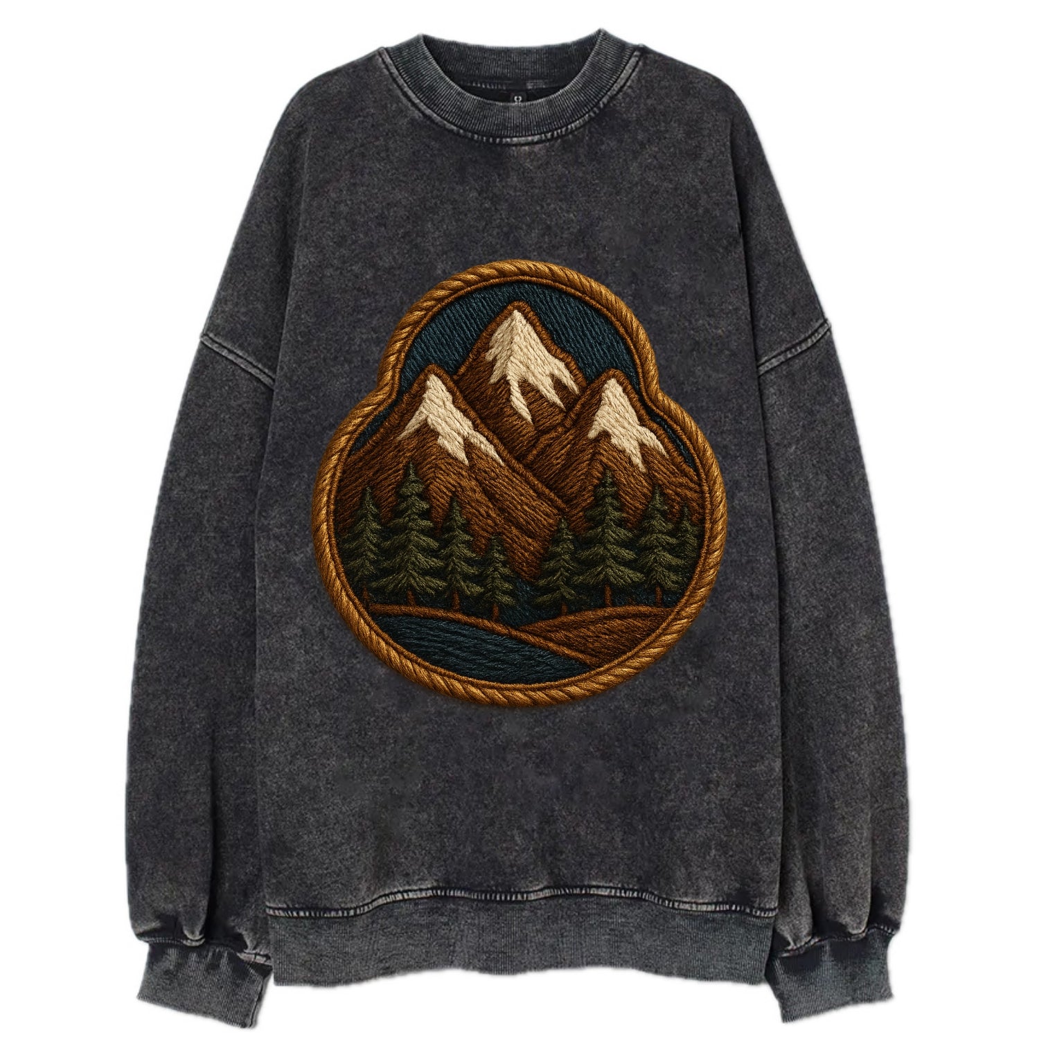 Mountain Range  - Vintage Sweatshirt - Black