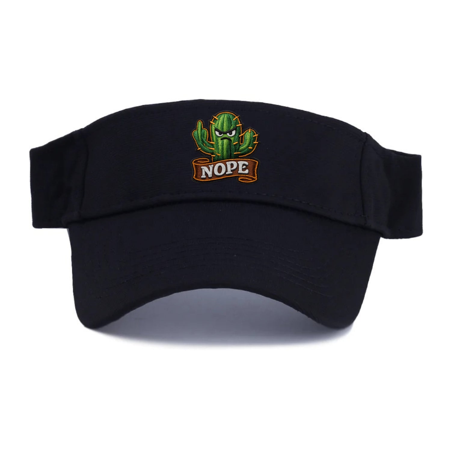 NOPE CACTUS - cactus with attitude in green , prickly personality - Visor - Black