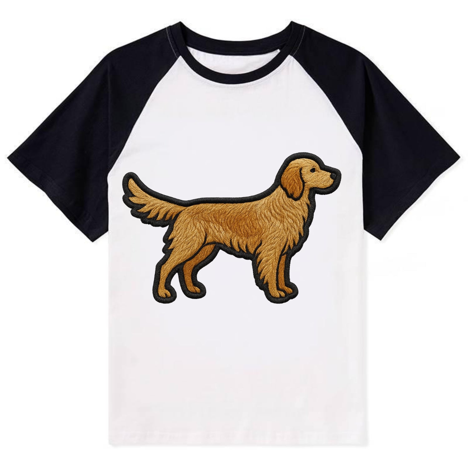 English Setter - Trendy feathered design - Contrast Raglan T-shirt - Black