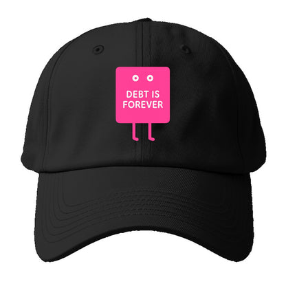 DEBT IS FOREVER | Immortal credit card - Baseball Cap - Black