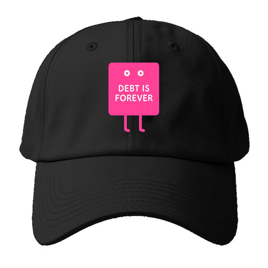 DEBT IS FOREVER | Immortal credit card - Baseball Cap - Black