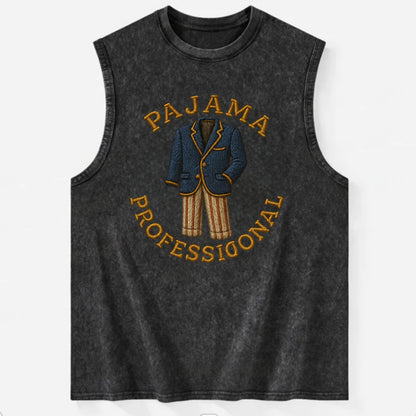 Pajama Professional  - Vintage Washed Tank - Black