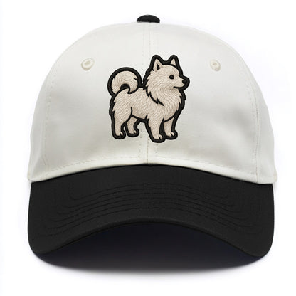 Japanese Spitz - Contemporary white spit - Two Tone Cap - Black