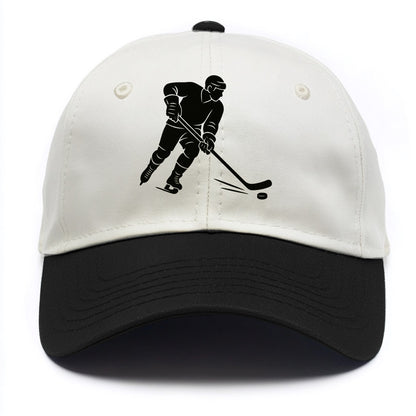 Ice hockey player shooting puck - Two Tone Cap - Black
