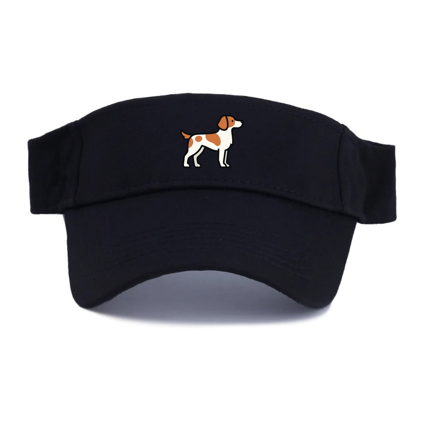 Brittany Spaniel - Orange and white flat side profile - Visor - Black