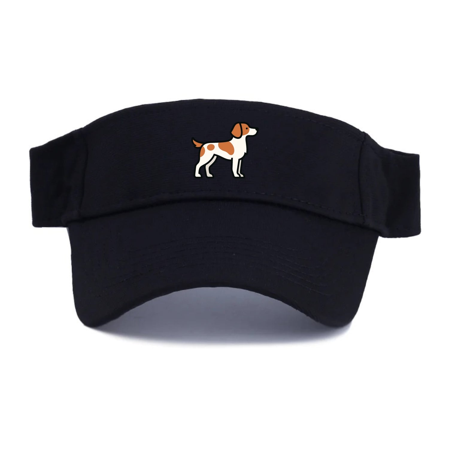 Brittany Spaniel - Orange and white flat side profile - Visor - Black