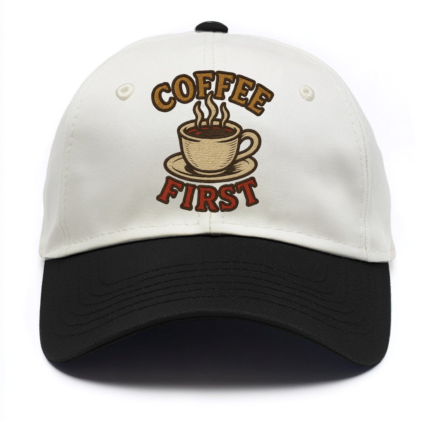Coffee First  - Two Tone Cap - Black