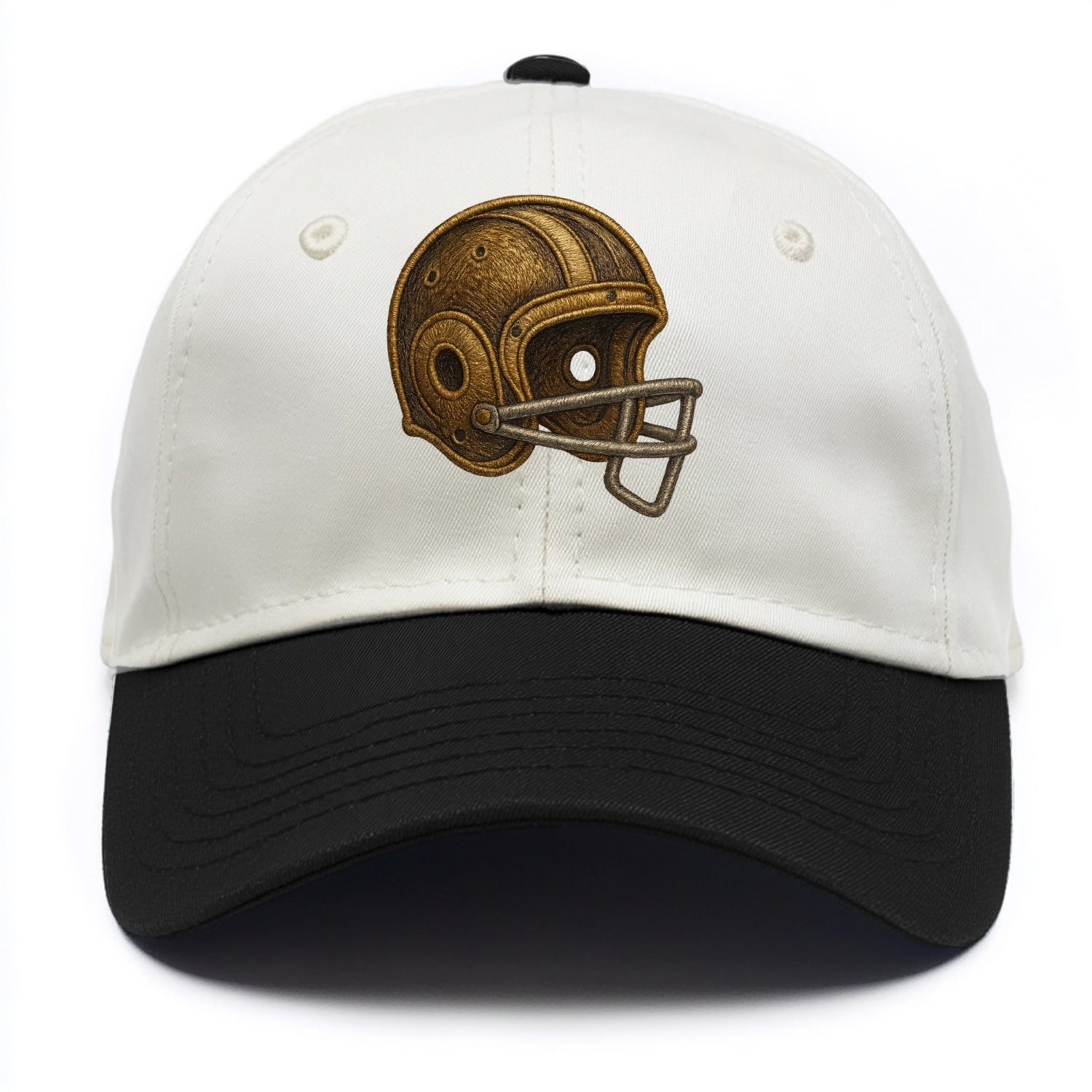 Football Helmet  - Two Tone Cap - Black