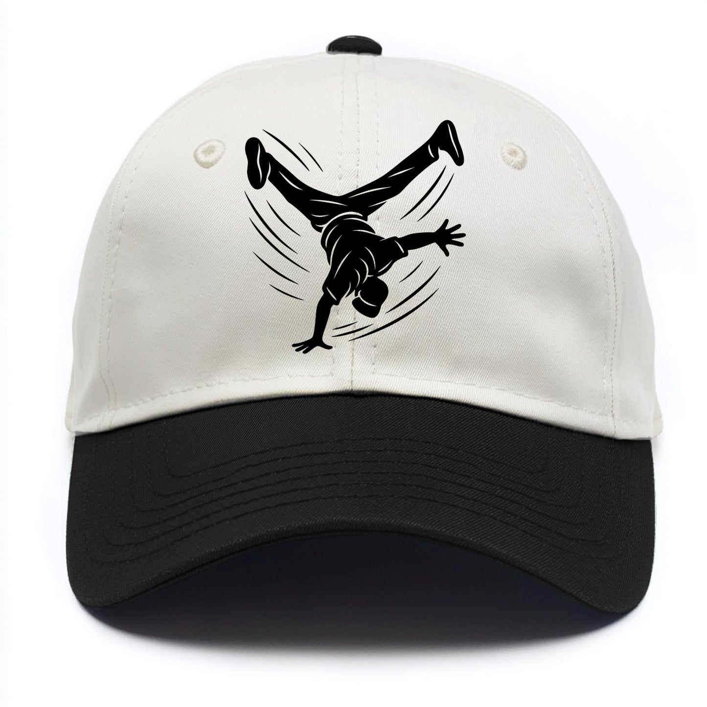 Breakdancer windmill move - Two Tone Cap - Black