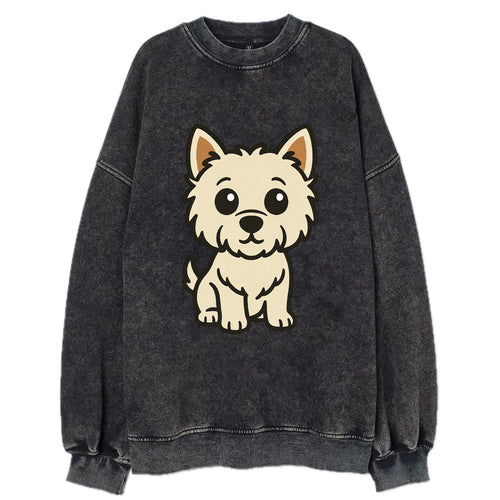 West Highland White Terrier - Alert standing pose - Vintage Sweatshirt
