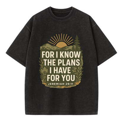 Jeremiah 29:11 Sunrise - Vintage T-shirt - Black