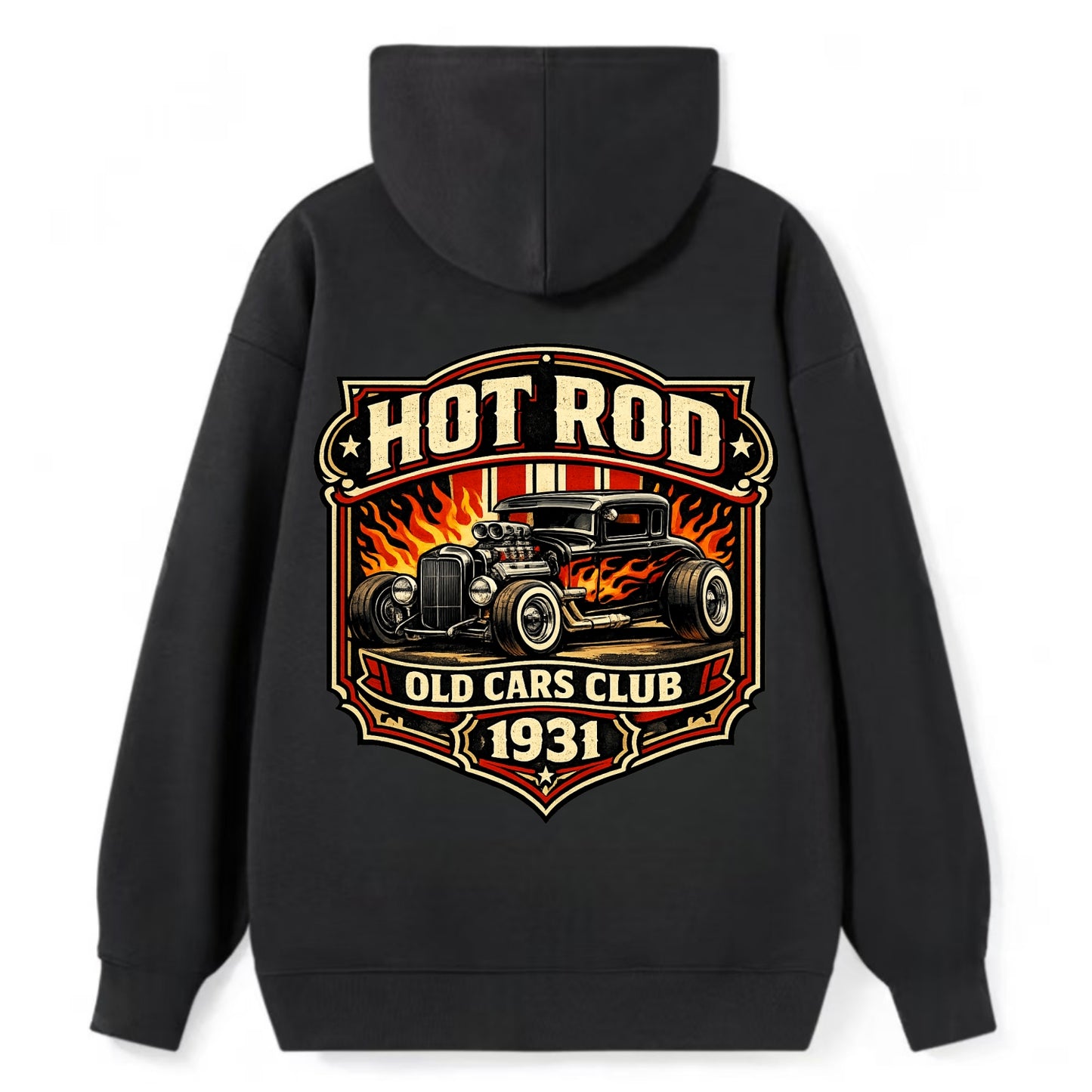 Hot Rod Club 1931 - Classic Pullover Hoodie - Black