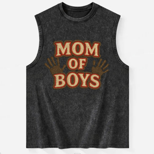 Mom Of Boys  - Vintage Washed Tank