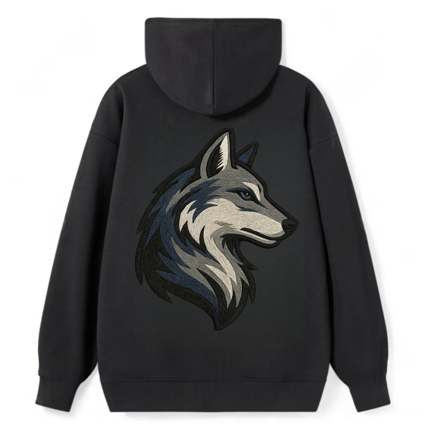 Lone Wolf Wanderer  - Classic Pullover Hoodie - Black