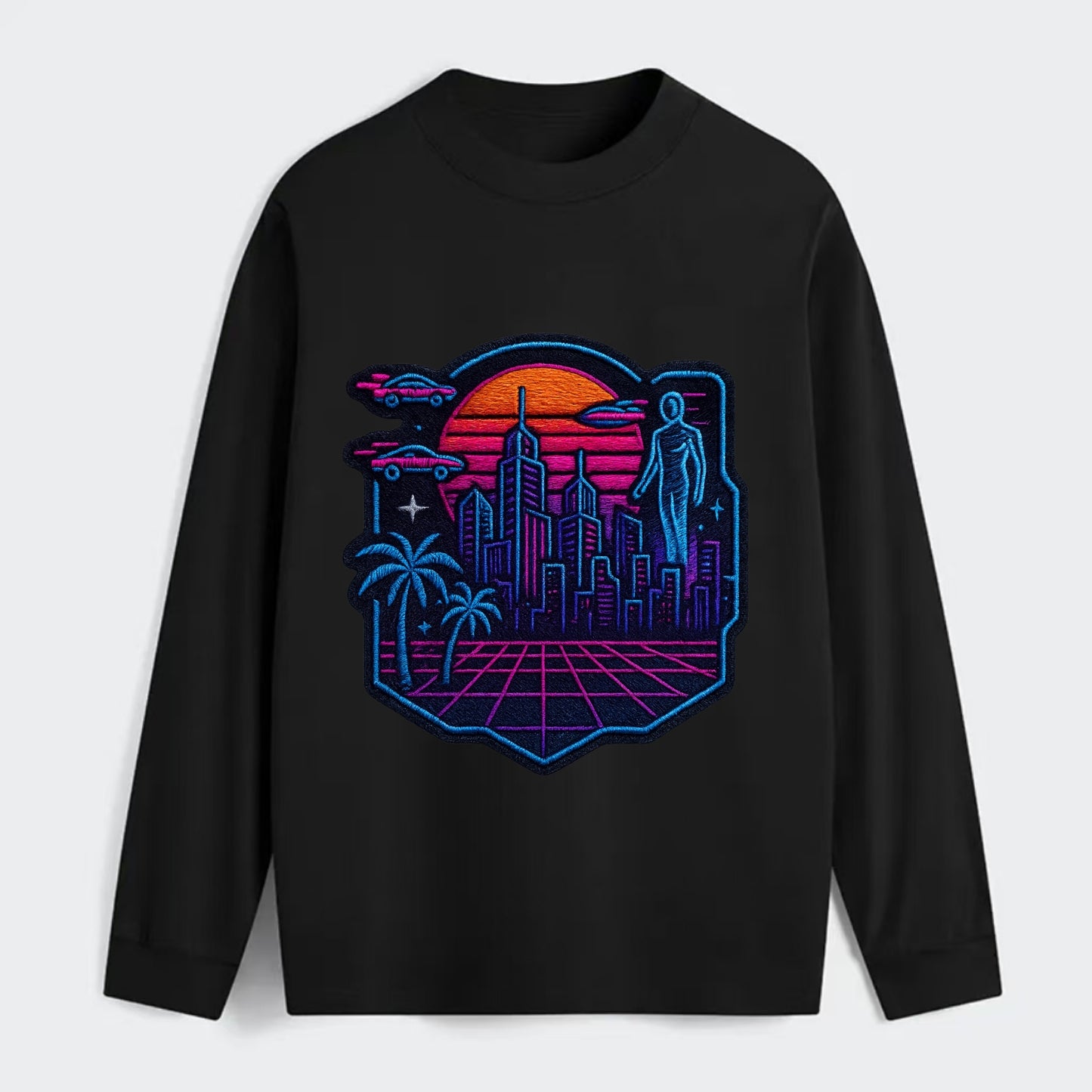Cyberpunk City - Classic Long Sleeve Shirt - Black
