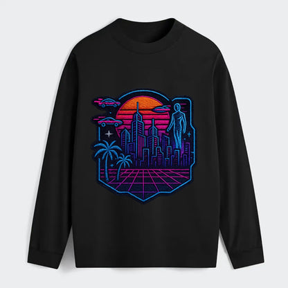 Cyberpunk City - Classic Long Sleeve Shirt - Black