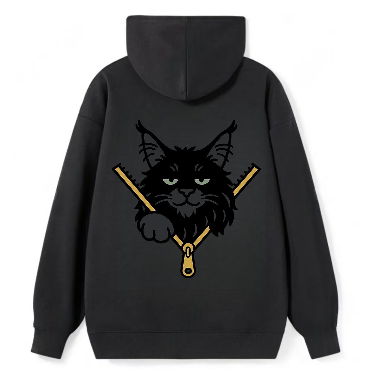 Black Maine Coon - Classic Pullover Hoodie - Black