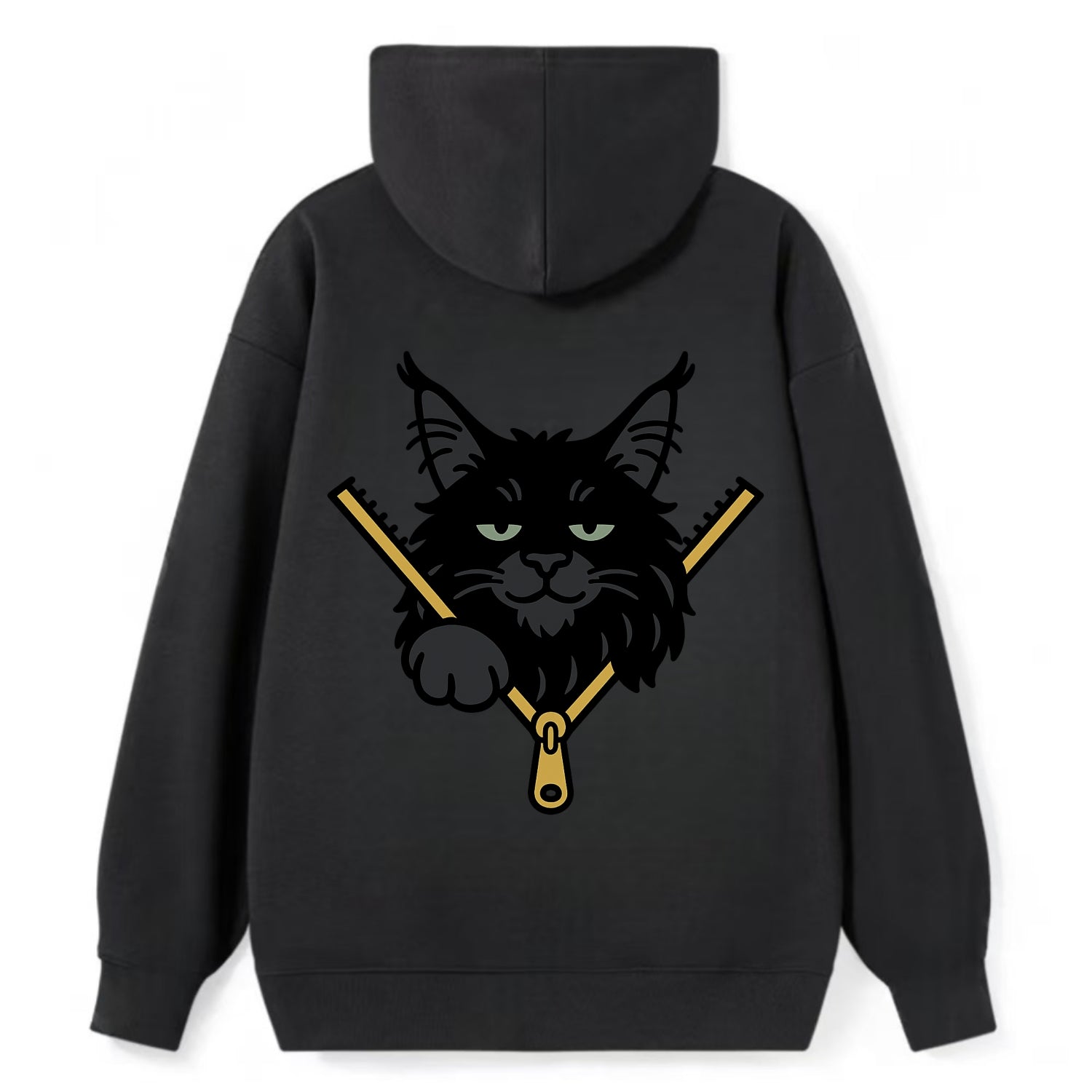 Black Maine Coon - Classic Pullover Hoodie - Black