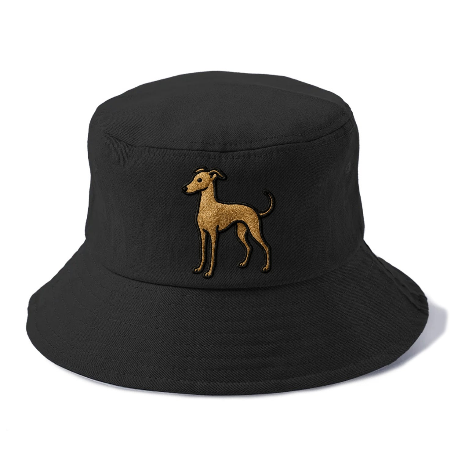 Italian Greyhound - Modern elegant silho - Bucket Hat - Black