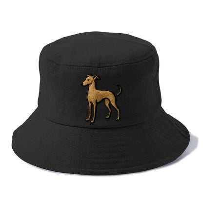 Italian Greyhound - Modern elegant silho - Bucket Hat - Black