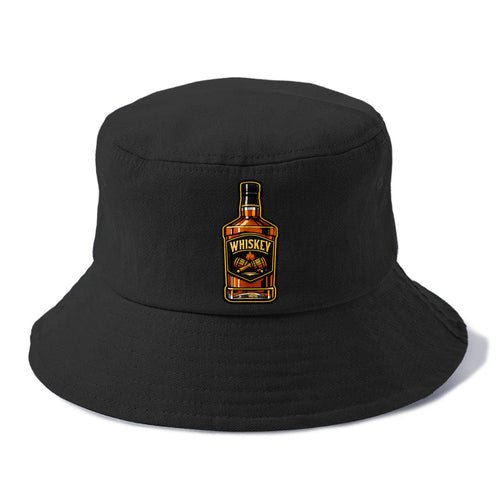WHISKEY BOTTLE - bourbon bottle in amber and gold , spirits connoisseur - Bucket Hat