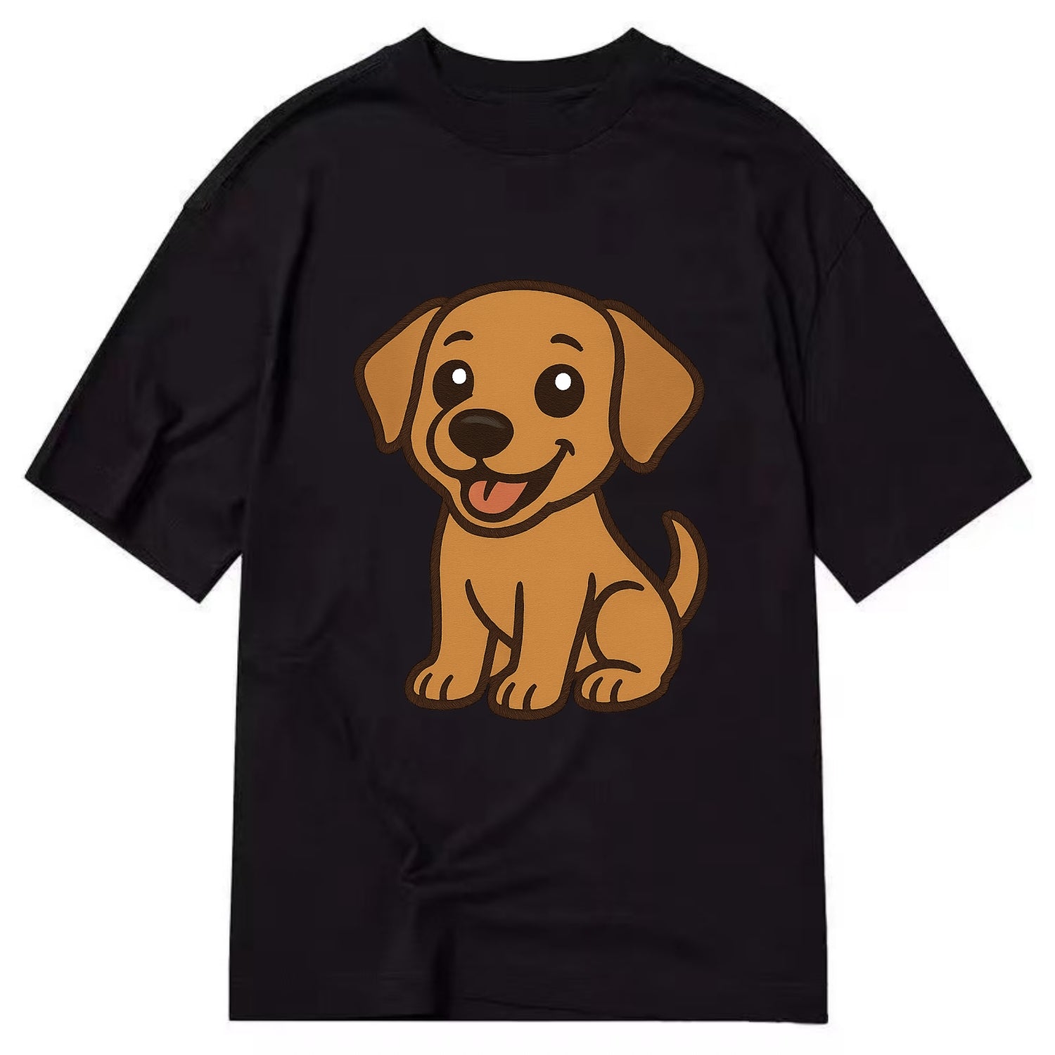 Labrador - Happy panting expression - Classic T-shirt - Black