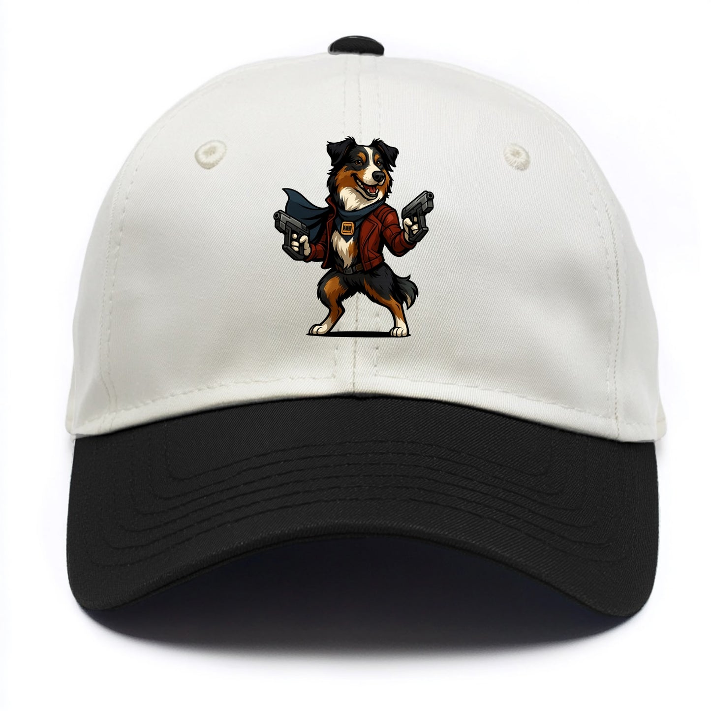 Australian Shepherd Star-Lord  - Two Tone Cap - Black