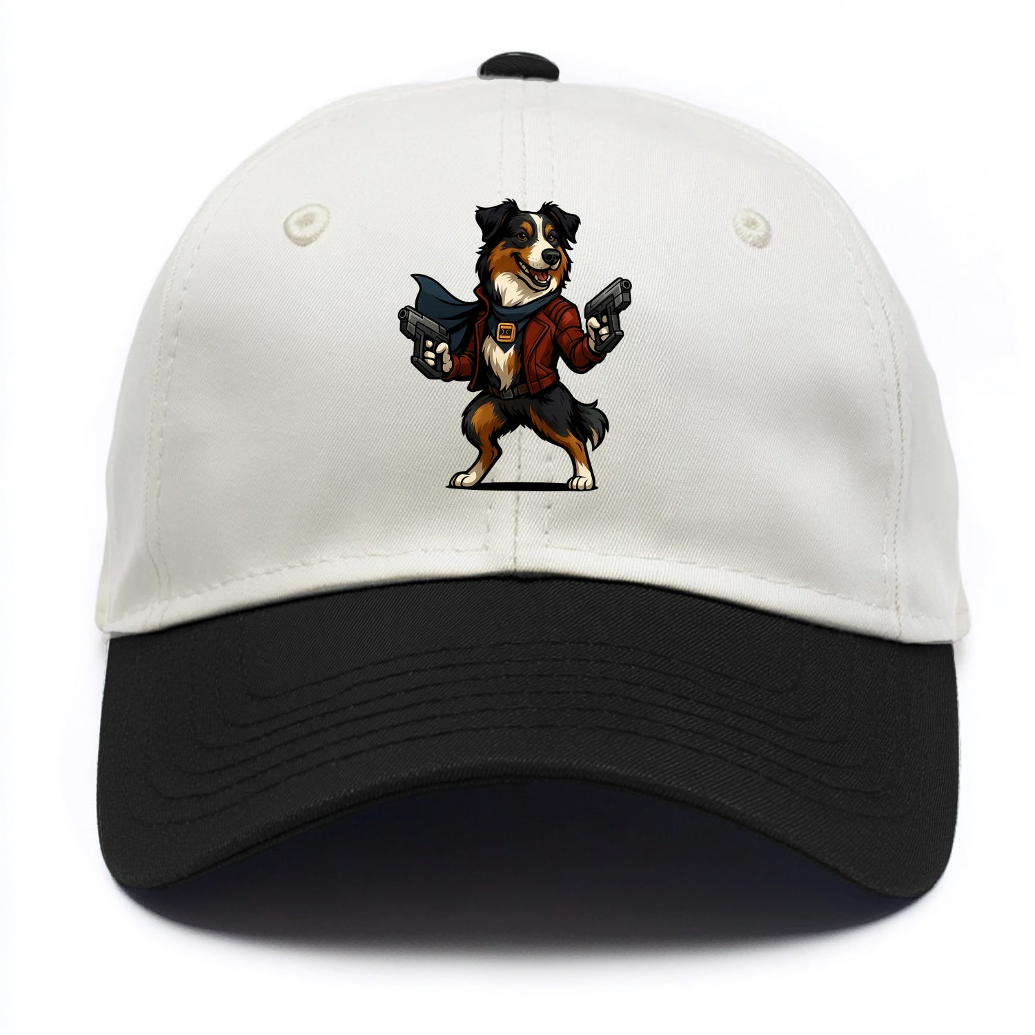 Australian Shepherd Star-Lord  - Two Tone Cap - Black
