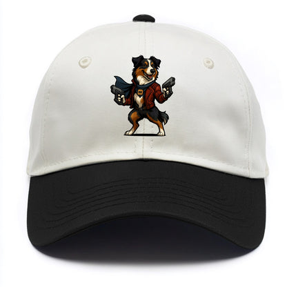 Australian Shepherd Star-Lord  - Two Tone Cap - Black