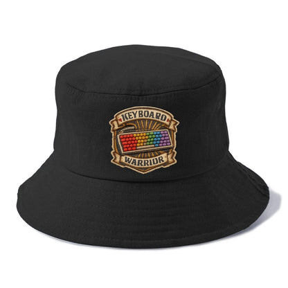 KEYBOARD WARRIOR - mechanical keyboard in RGB rainbow , PC master race - Bucket Hat - Black