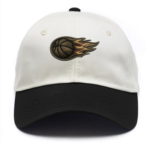 BASKETBALL FLAMING BALL - basketball with flames in - Two Tone Cap