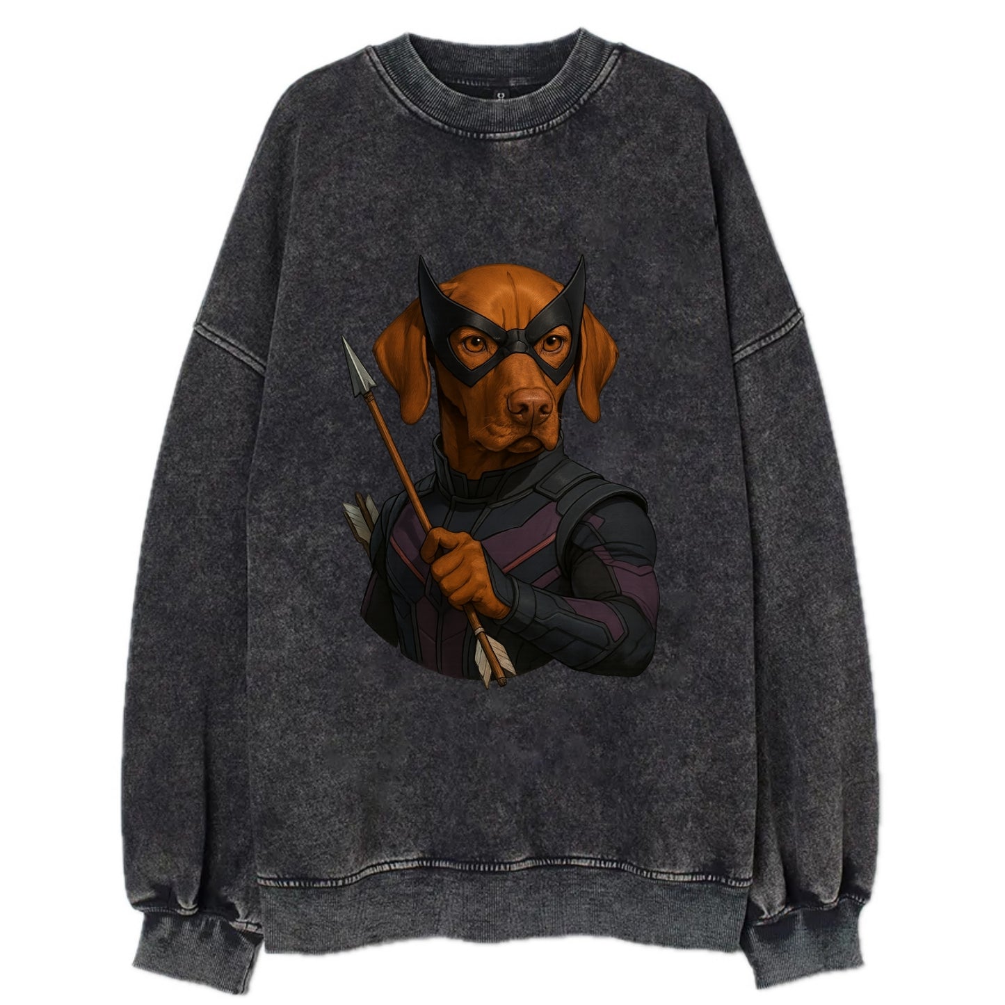 Vizsla Hawkeye  - Vintage Sweatshirt - Black