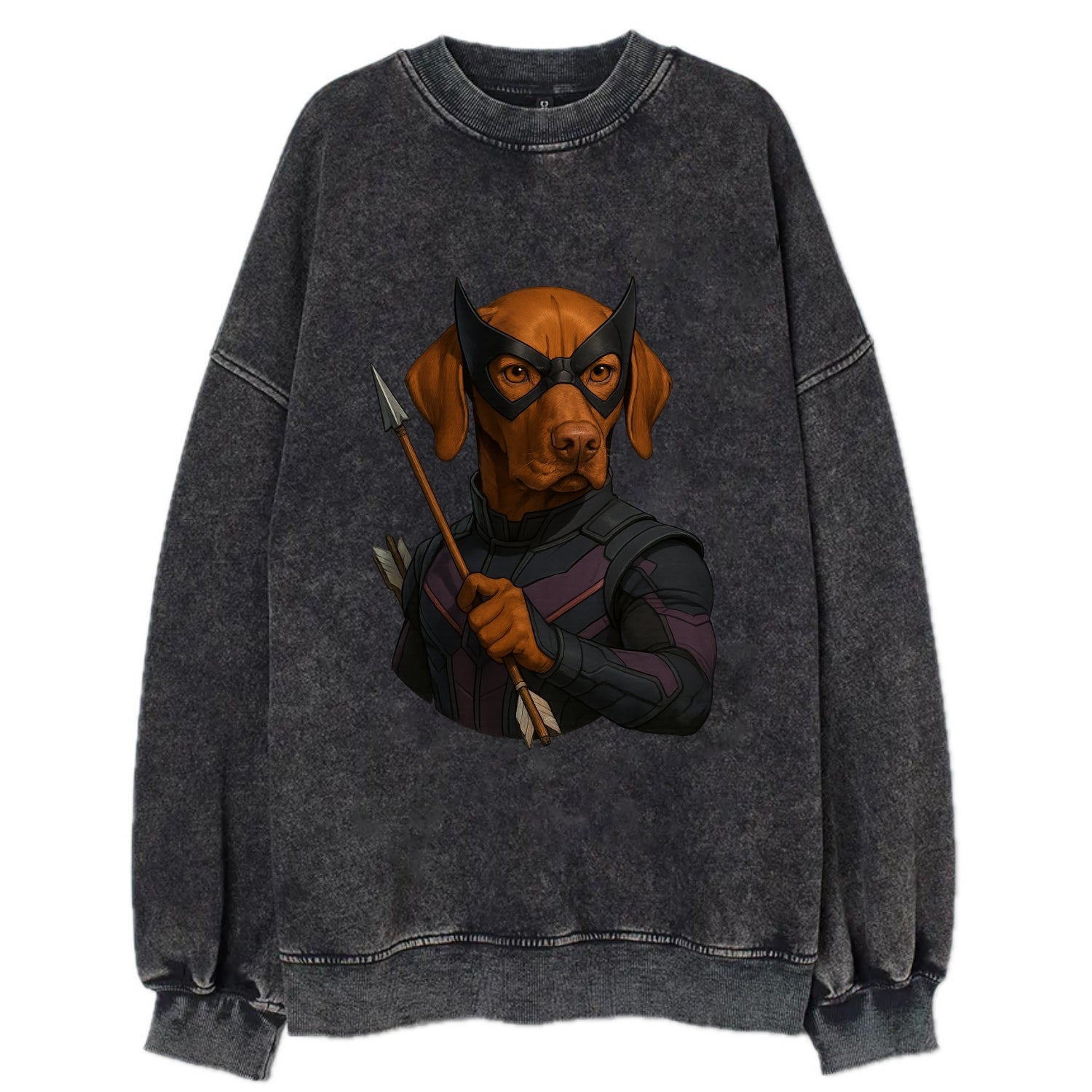 Vizsla Hawkeye  - Vintage Sweatshirt - Black