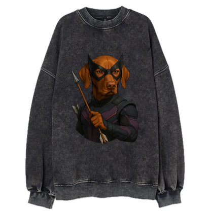 Vizsla Hawkeye  - Vintage Sweatshirt - Black