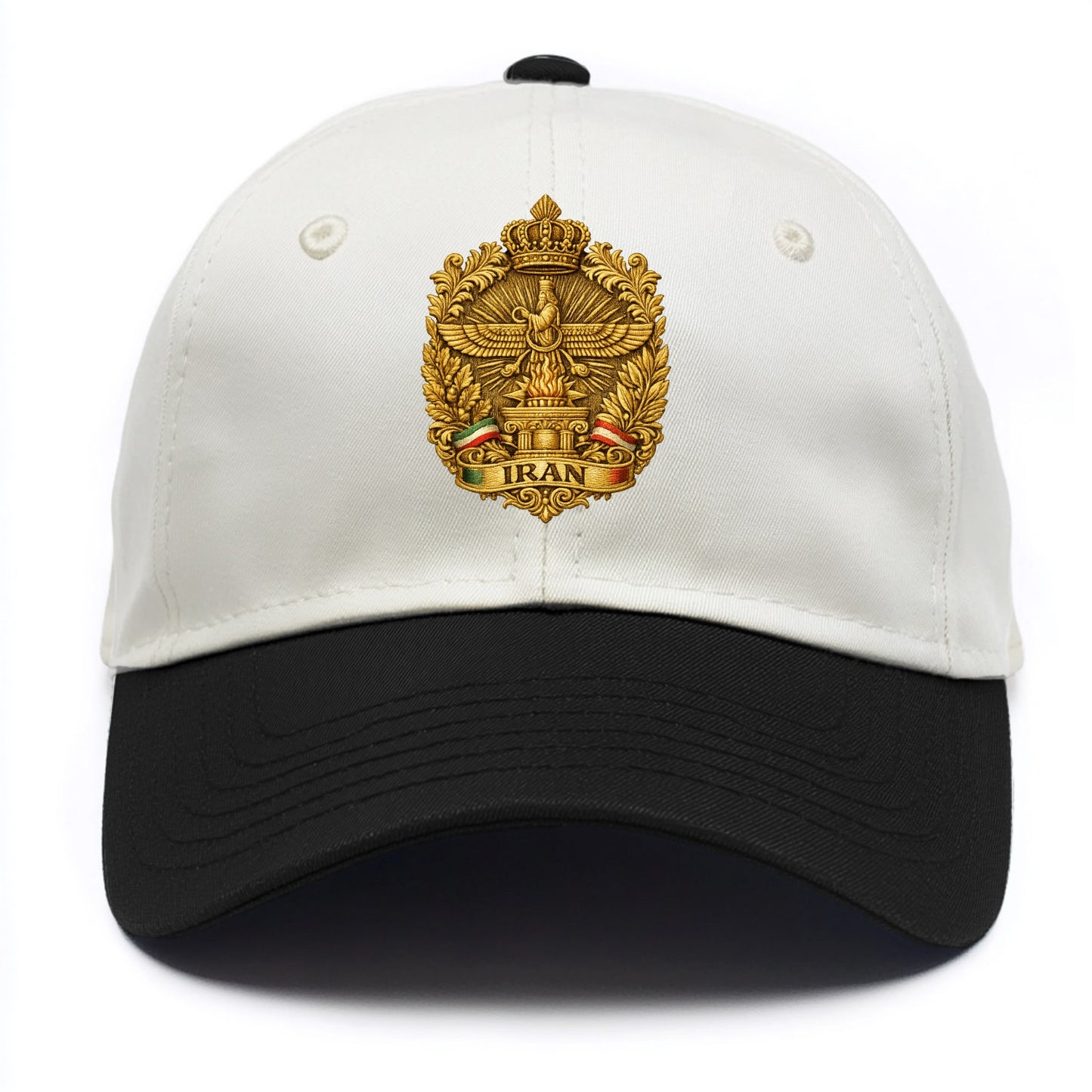 Iran Fire Temple Emblem - Two Tone Cap - Black