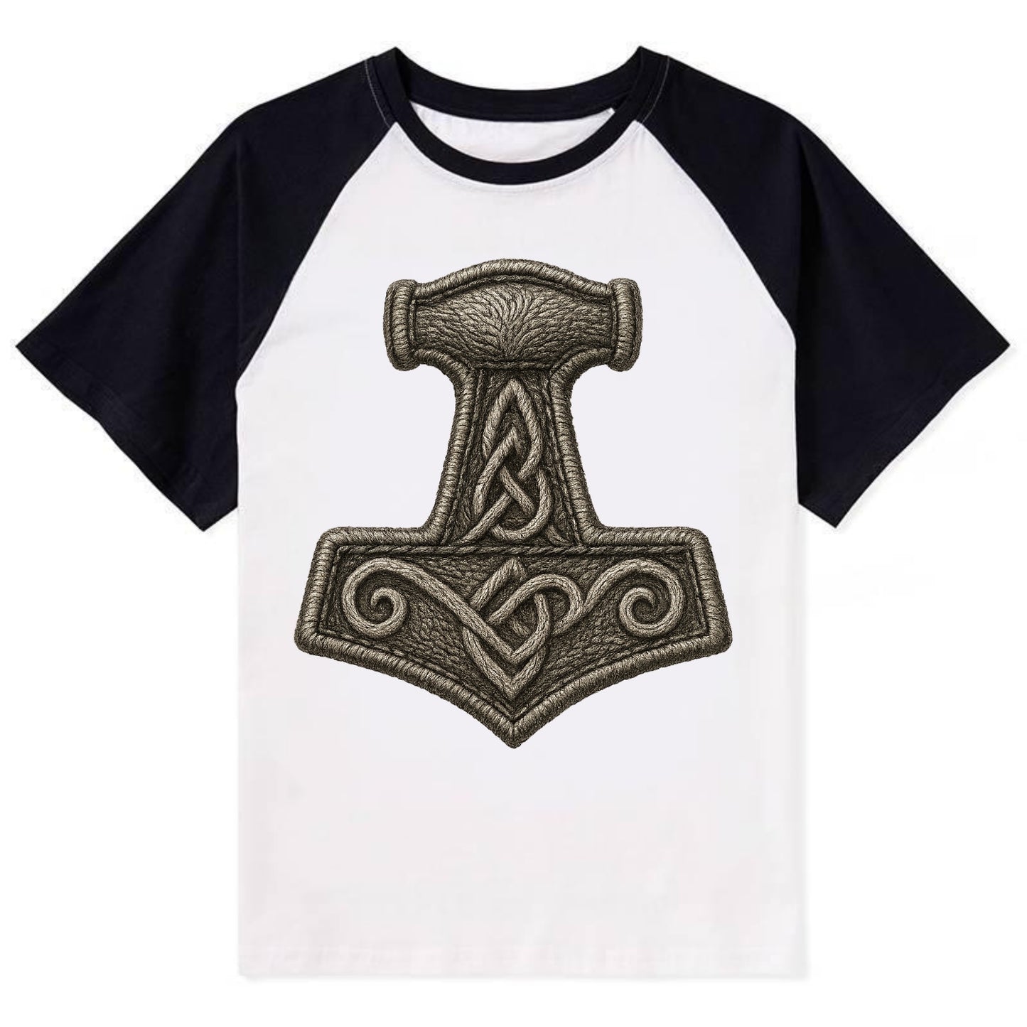 Mjolnir  - Contrast Raglan T-shirt - Black