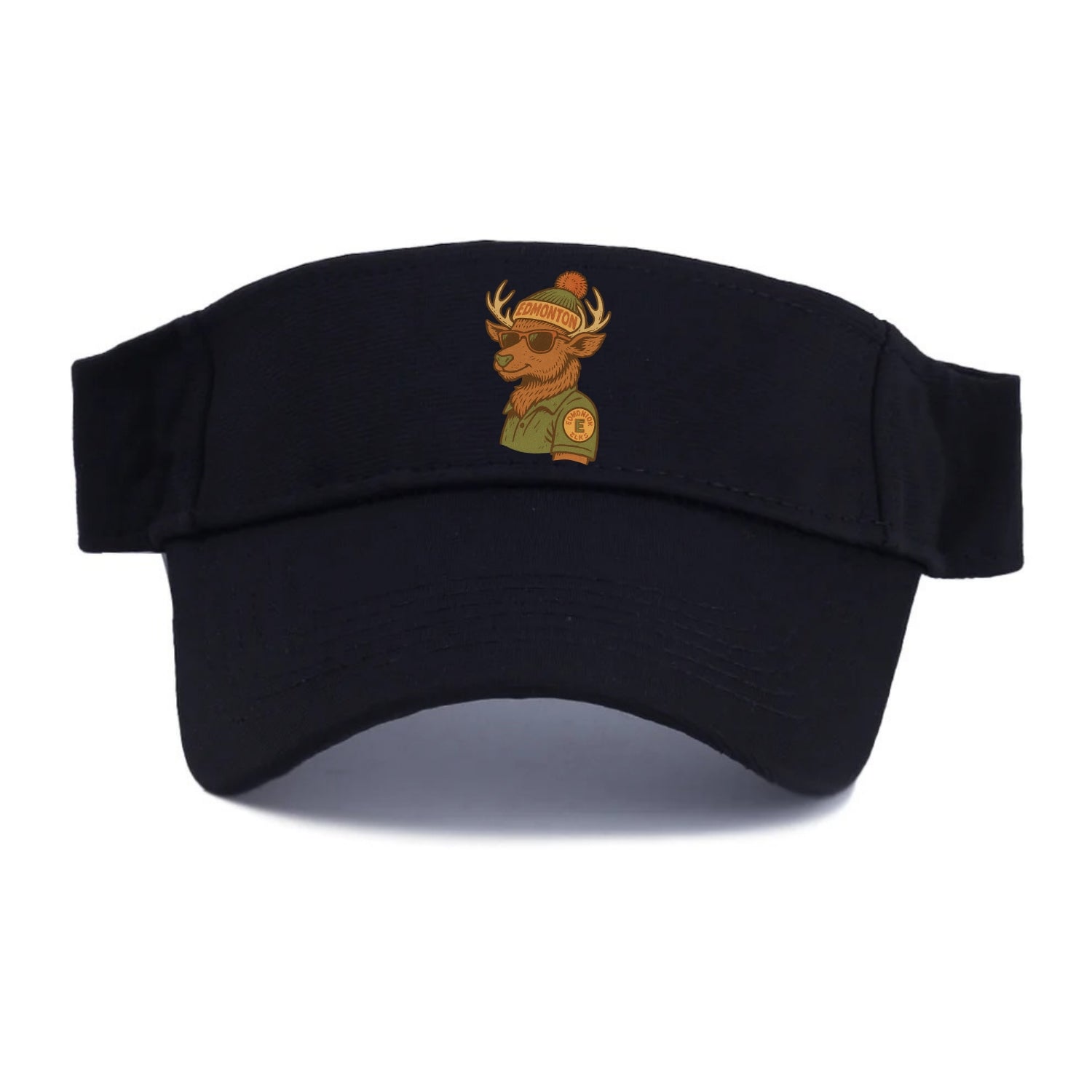 Edmonton Elk wearing Edmonton beanie wit - Visor - Black