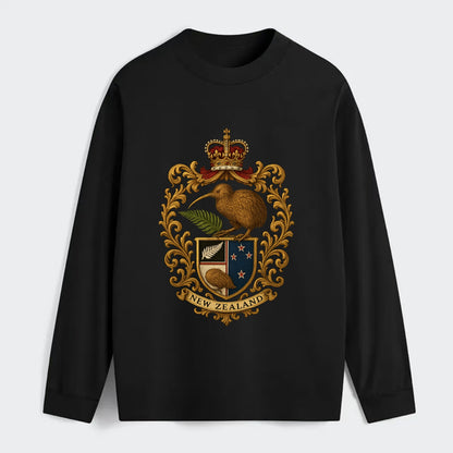 New Zealand Kiwi Emblem - Classic Long Sleeve Shirt - Black