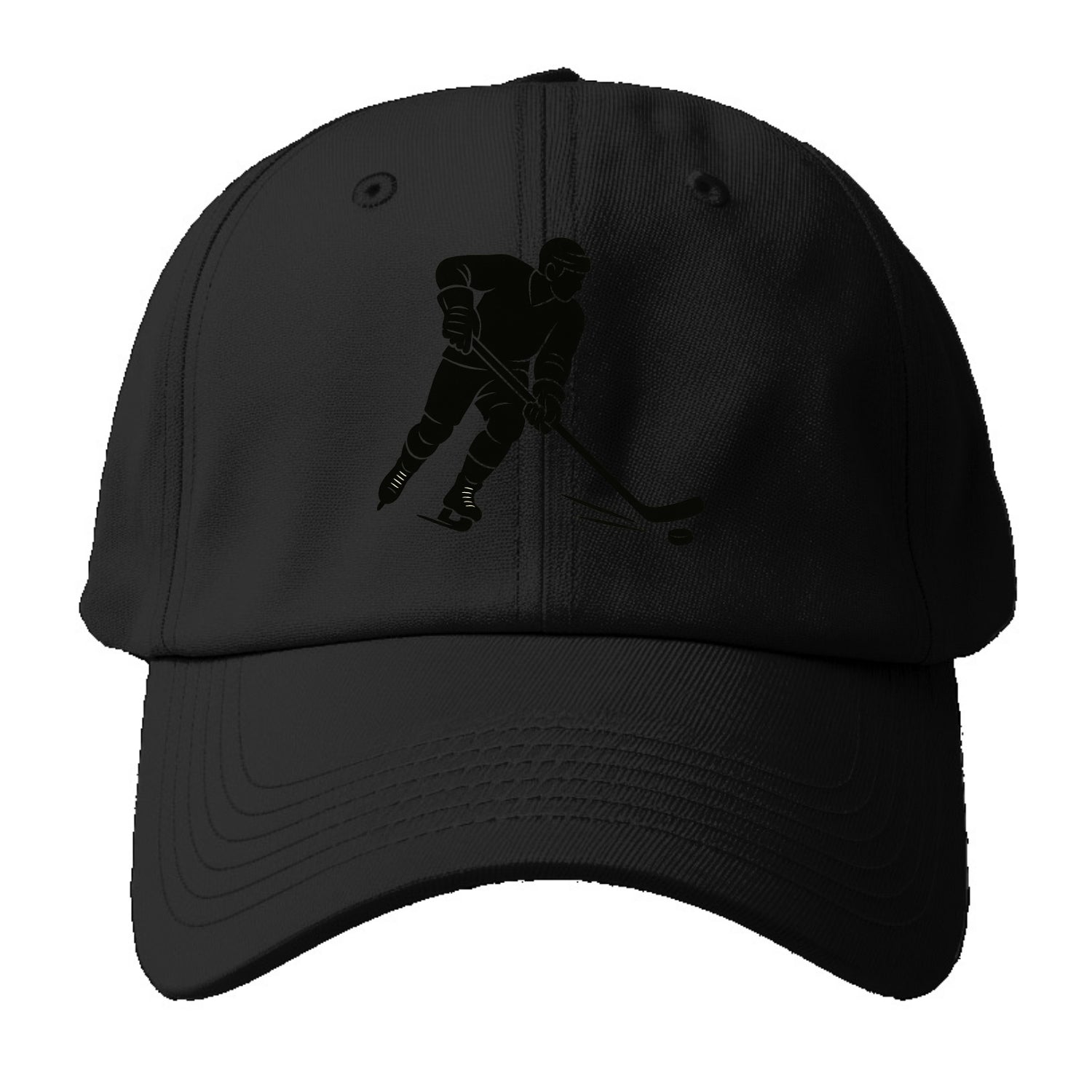 Ice hockey player shooting puck - Baseball Cap For Big Heads - Black