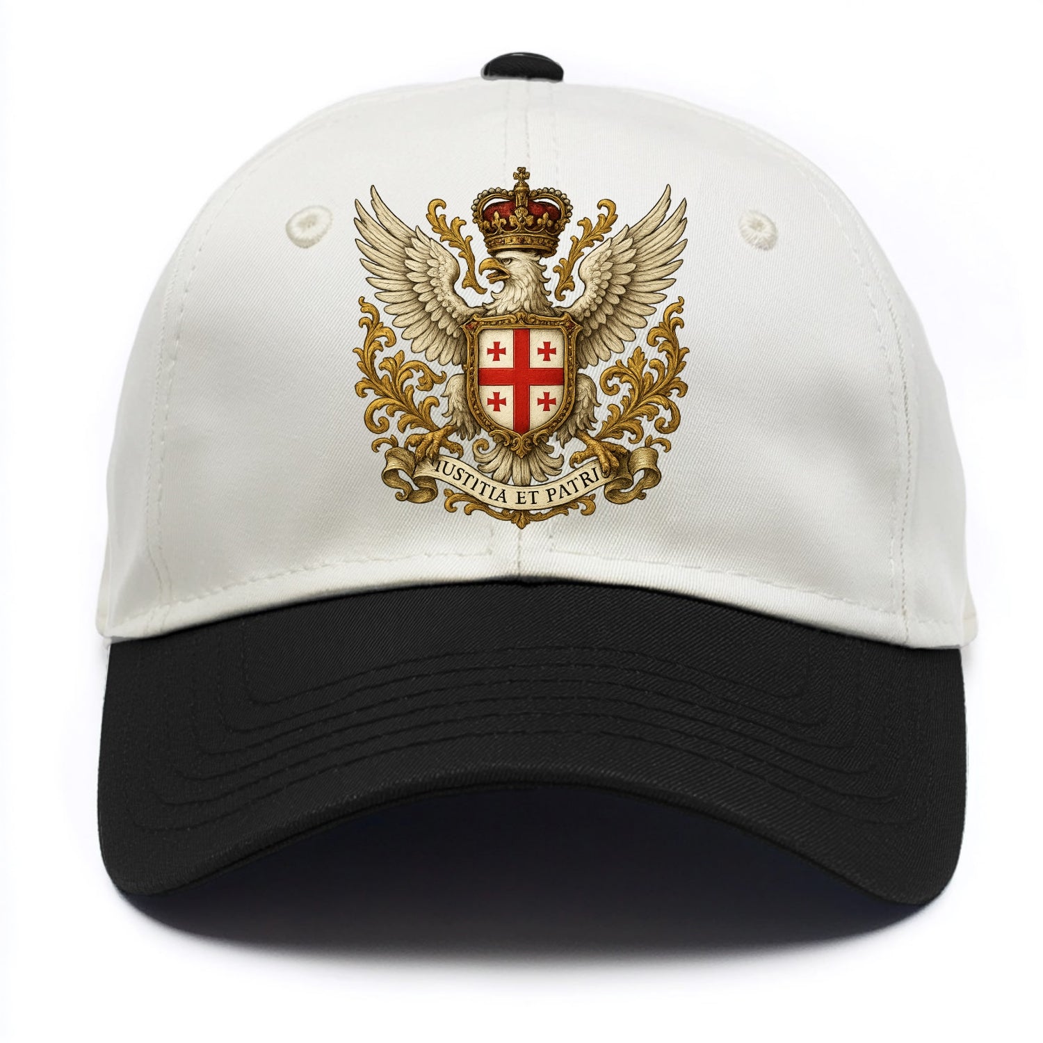 Georgia White Eagle Emblem  - Two Tone Cap - Black