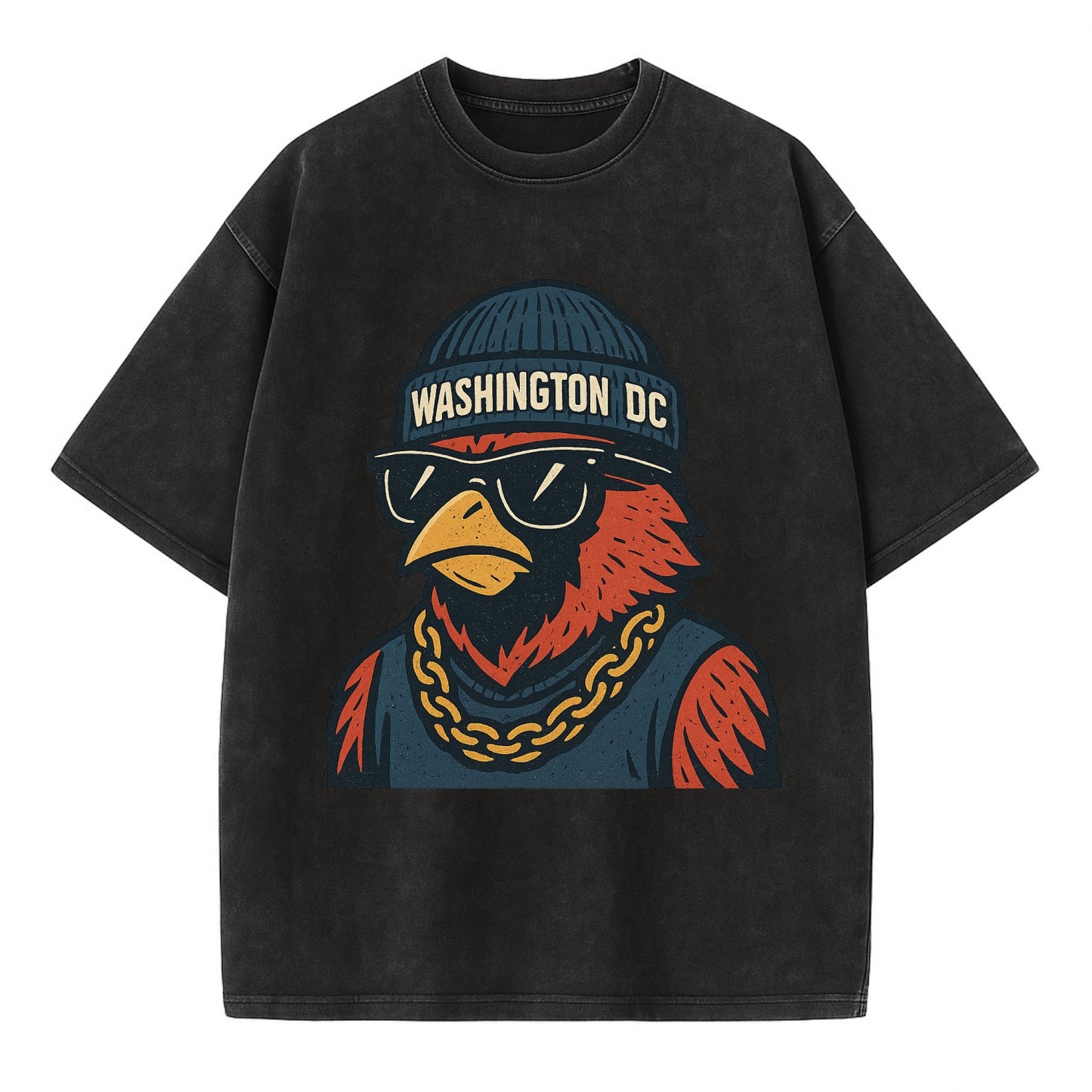 "cardinal" "washington Dc" "dc" "navy" "us East" - Vintage T-shirt - Black
