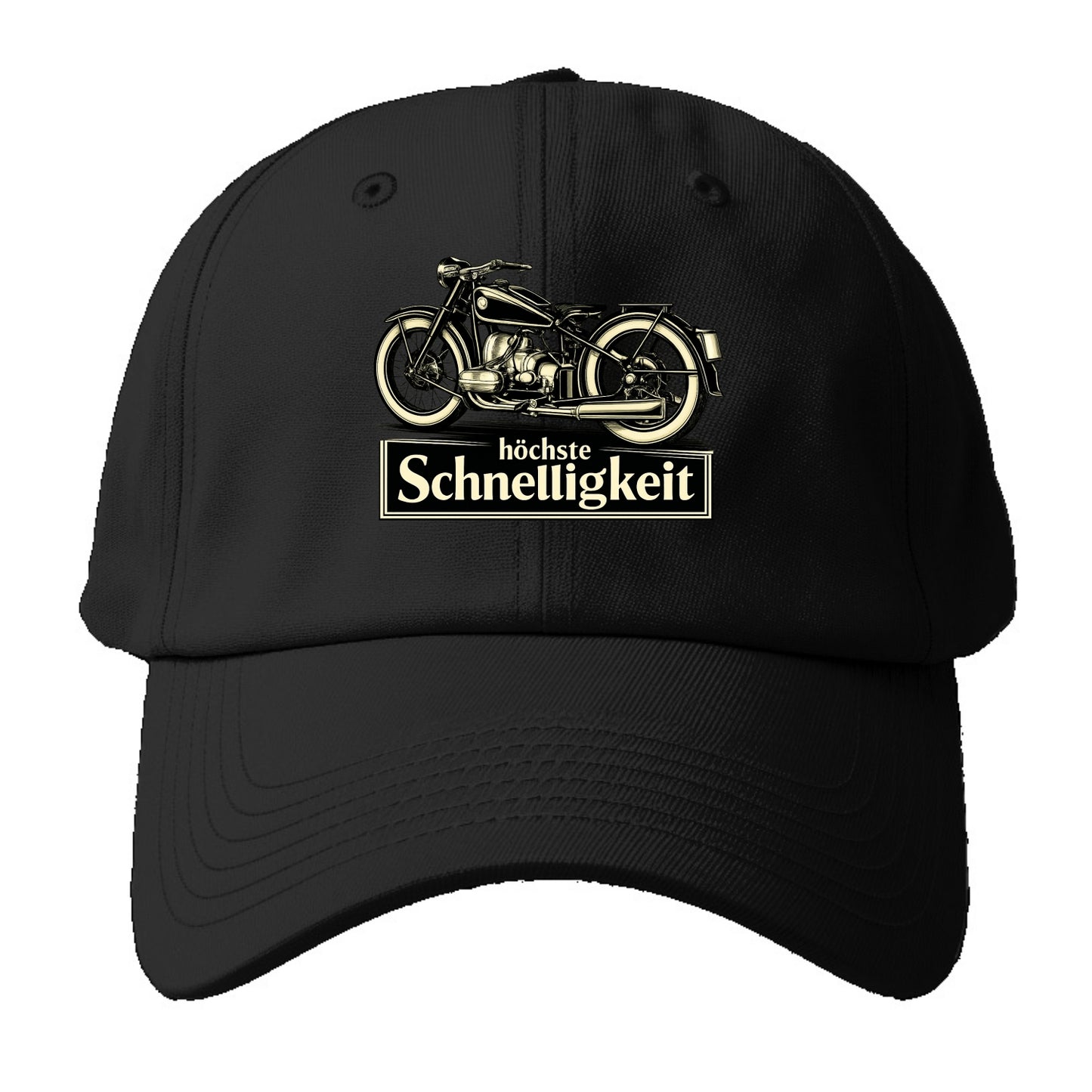 German Speed Motorcycle - Baseball Cap - Black