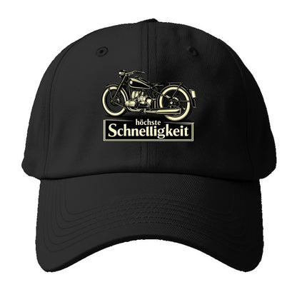 German Speed Motorcycle - Baseball Cap - Black