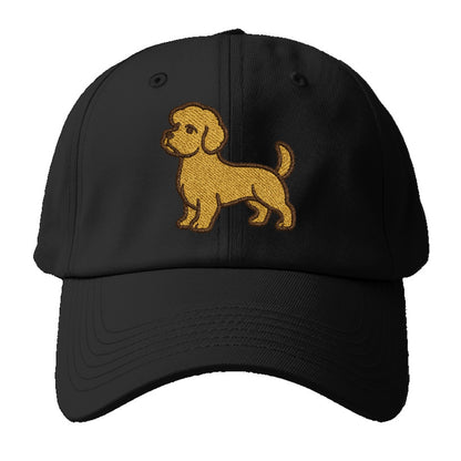 Dandie Dinmont Terrier Mustard Colored Pose Baseball Cap For Big Heads - Black