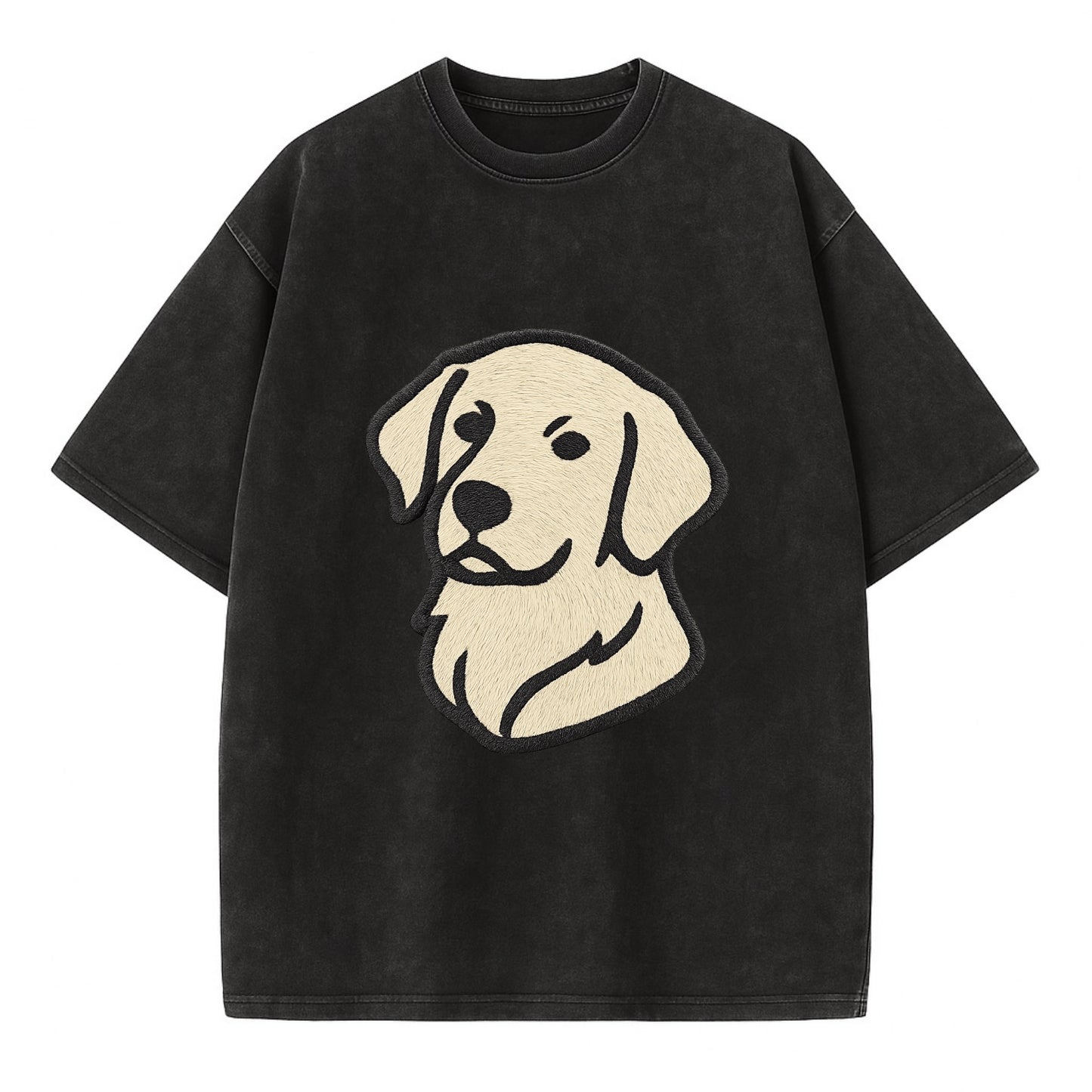 Golden Retriever - Head tilt curious pos Vintage T-shirt - Black