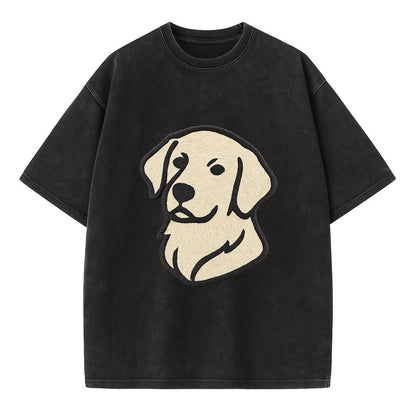Golden Retriever - Head tilt curious pos Vintage T-shirt - Black