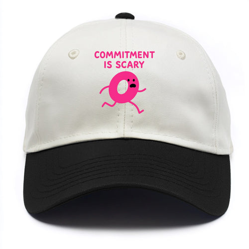 COMMITMENT IS SCARY | Terrified ring running away - Two Tone Cap